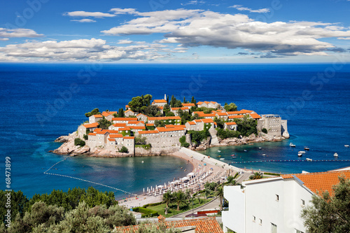 The historic island of Sveti Stefan in Montenegro.