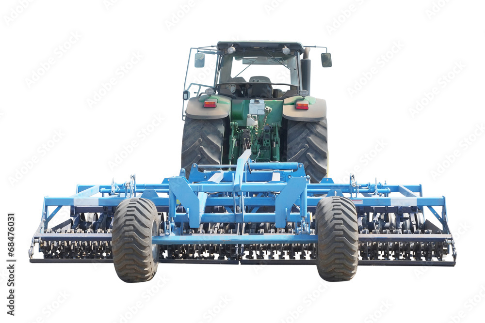 Naklejka premium tractor with a plow