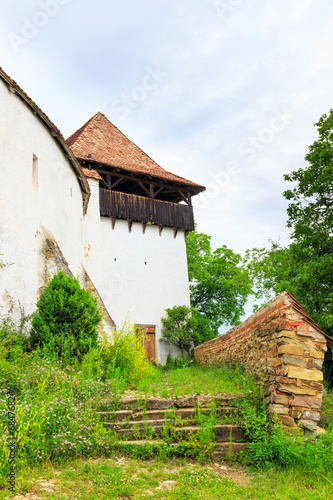 Viscri, saxon fortified church, Transylvania, Romania photo