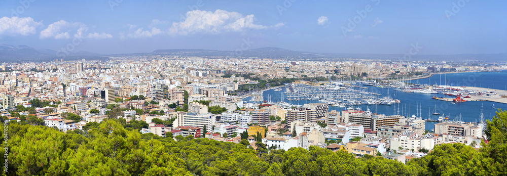 Aerial panorama of Palma de Majorca