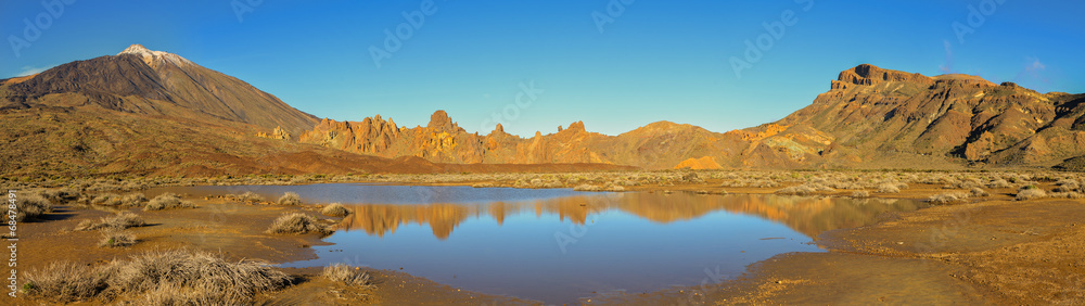 Panorama des Vulkan Teide und Caldera Las Canadas auf Teneriffa Panorama des Vulkan Teide und Caldera Las Canadas auf Teneriffa