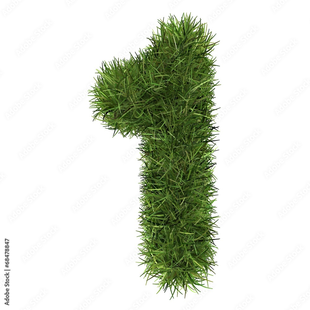 numbers of green grass concept. isolated on white. numbers of green grass concept. isolated on white.