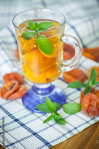 compote with dried apricots photo