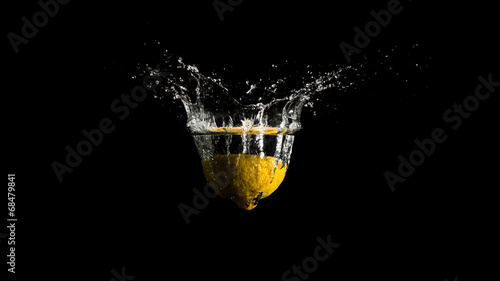 Water splashing from the surface of the liquid