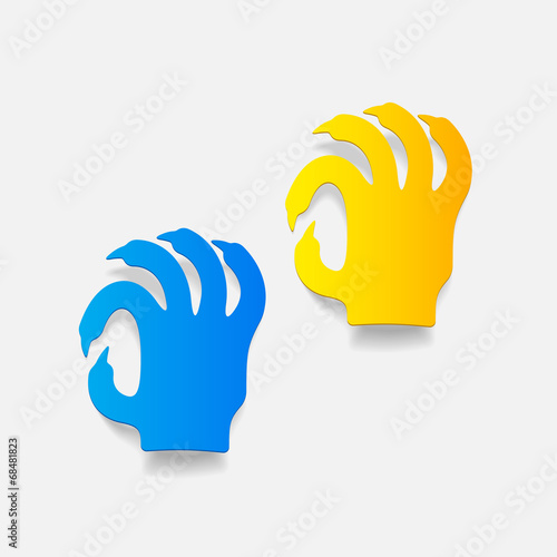 realistic design element: hand