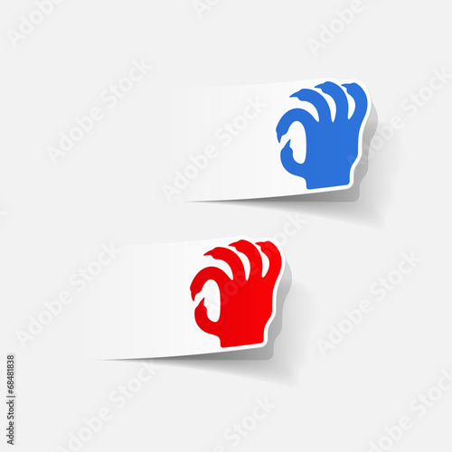 realistic design element: hand