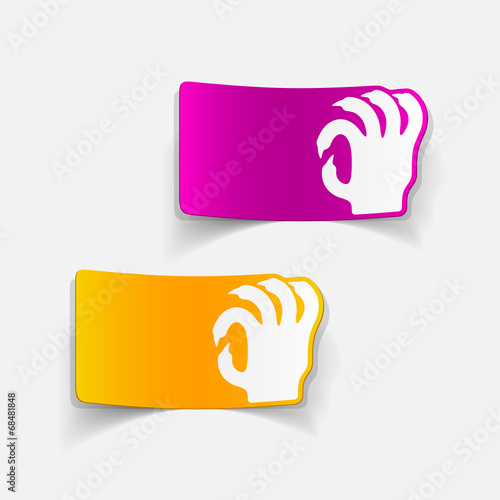 realistic design element: hand