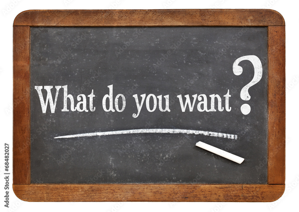 Obraz premium what do you want question