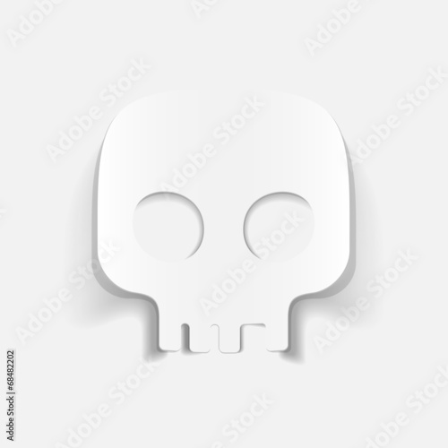 realistic design element: skull