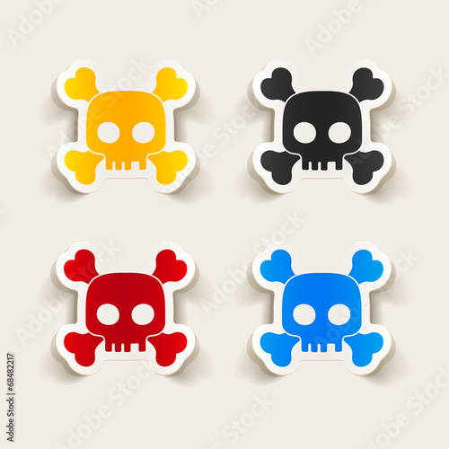 realistic design element: skull