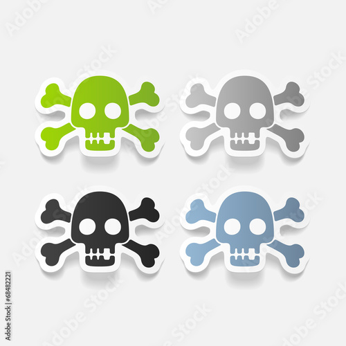 realistic design element: skull