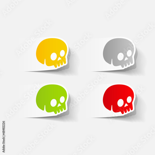 realistic design element: skull
