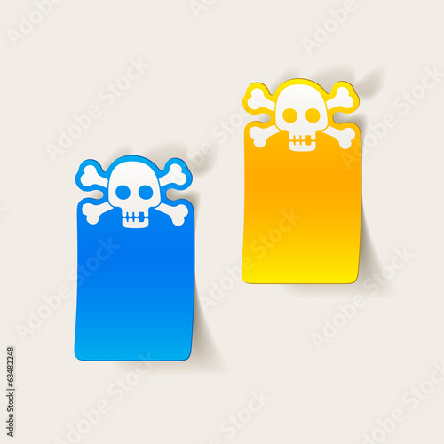 realistic design element: skull