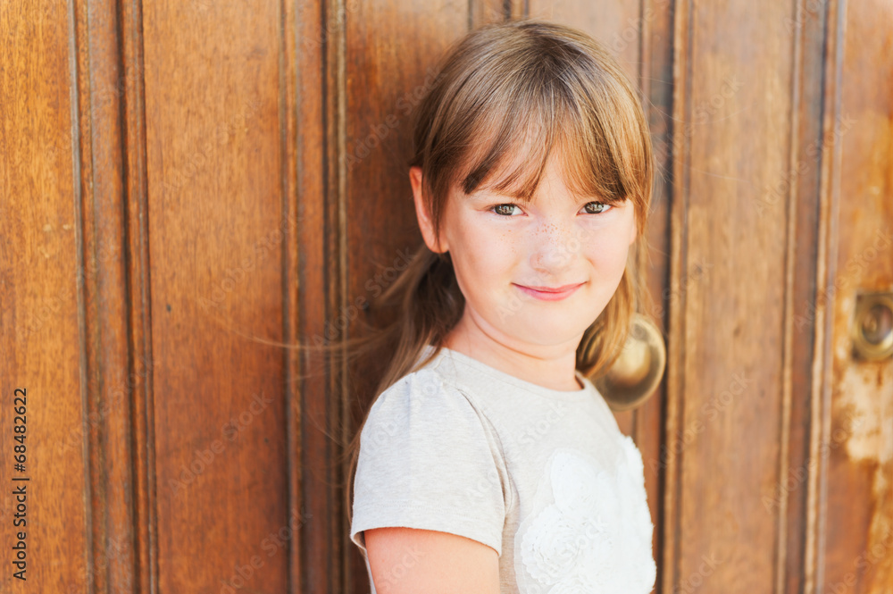 Outdoor portrait of a cute little girl Outdoor portrait of a cute little girl