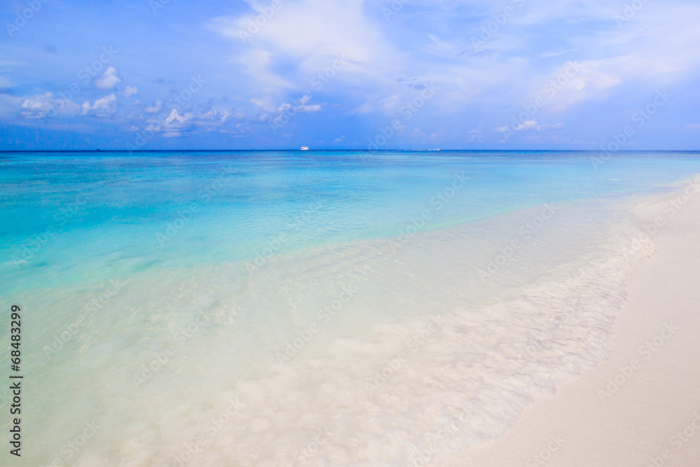 White sand beach  of Andaman Sea in Tachai island - Thailand