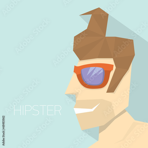 vector hipster man icon. hipster style