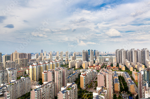 Aerial view of houses