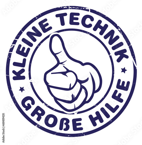 stempel kleine technik große hilfe daumen hoch