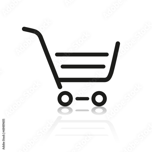 Warenkorb Einkaufswagen Web Icon Button Set