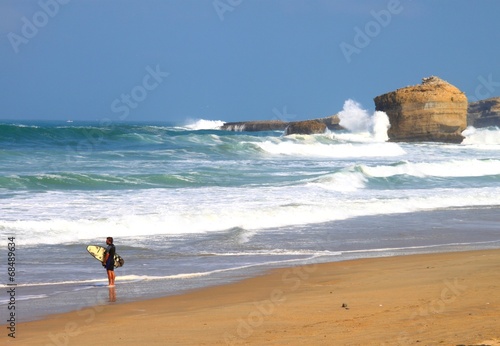 Cuadro en lienzo Plage de Biarritz, Pays Basque