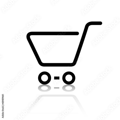 Warenkorb Einkaufswagen Web Icon Button Set