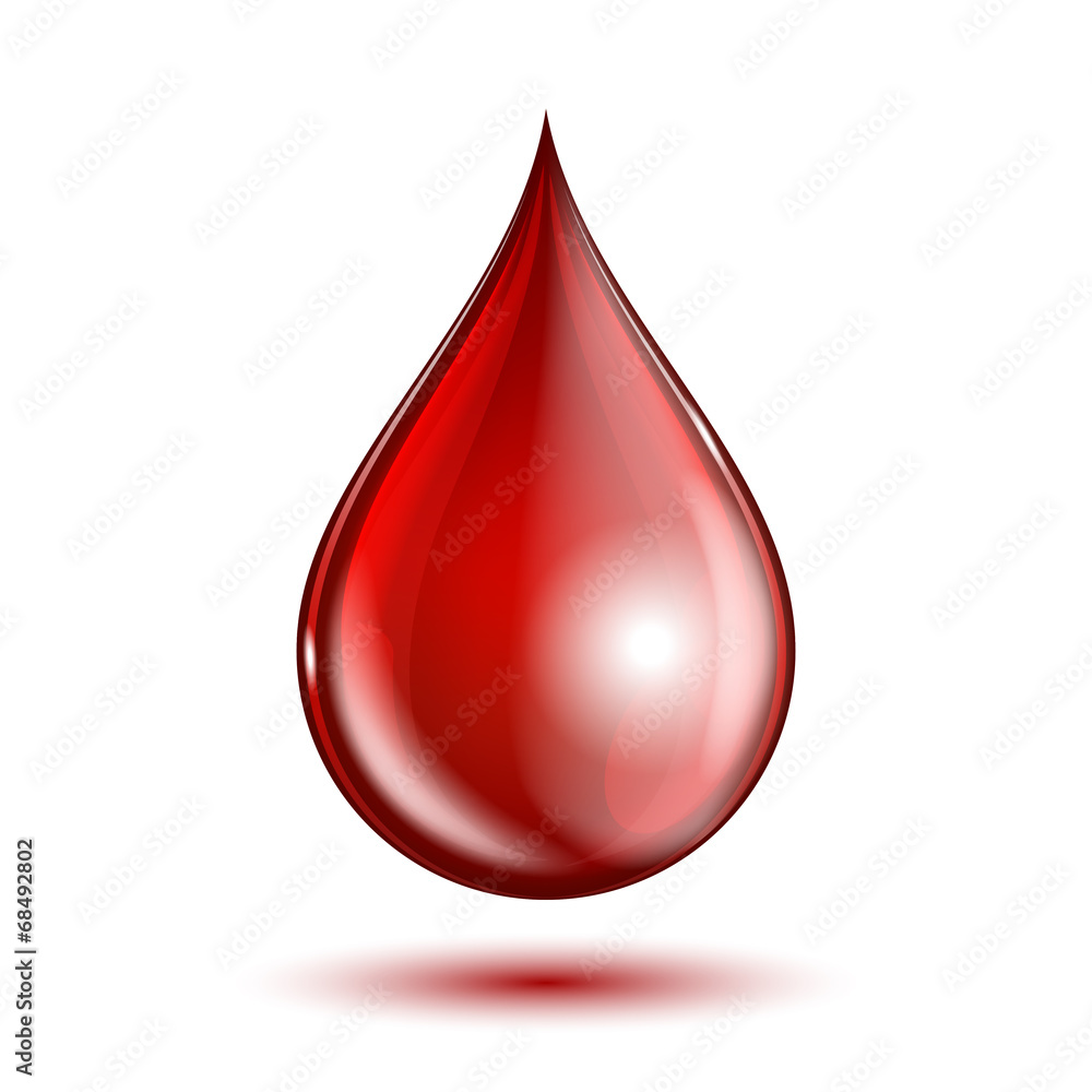 Blood drop isolated on white background. Blood drop isolated on white background.