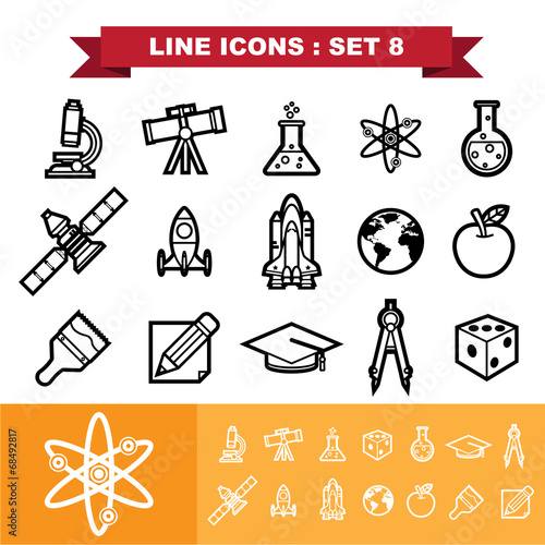 Line icons set 8
