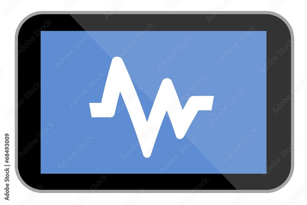 Electrocardiogramme dans une tablette Electrocardiogramme dans une tablette