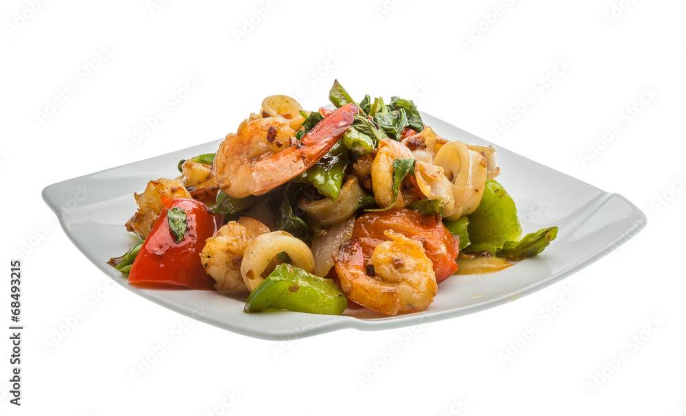 Seafood with vegetables Seafood with vegetables