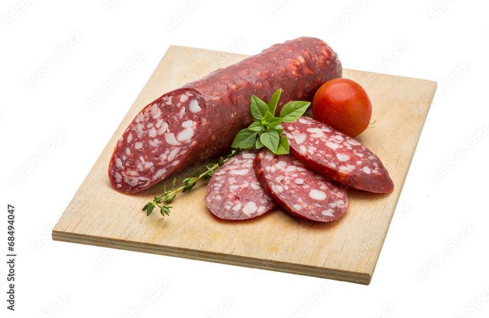 Salami sausages