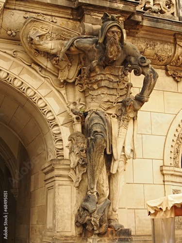 Statue of teutonic knight in the Dresden, Germany