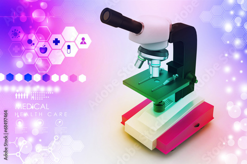 microscope on abstract background