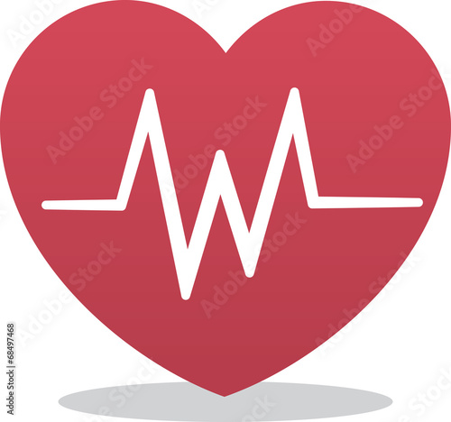 Heart icon with EKG symbol