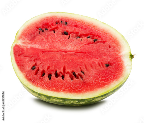 half of watermelon isolated on the white background