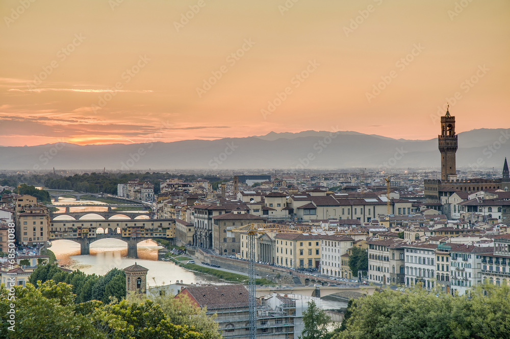 Obraz premium Florence's as seen from Piazzale Michelangelo, Italy