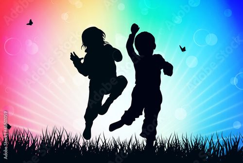 Children silhouettes