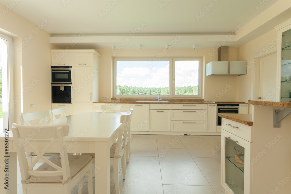 Bright kitchen in functional home Bright kitchen in functional home