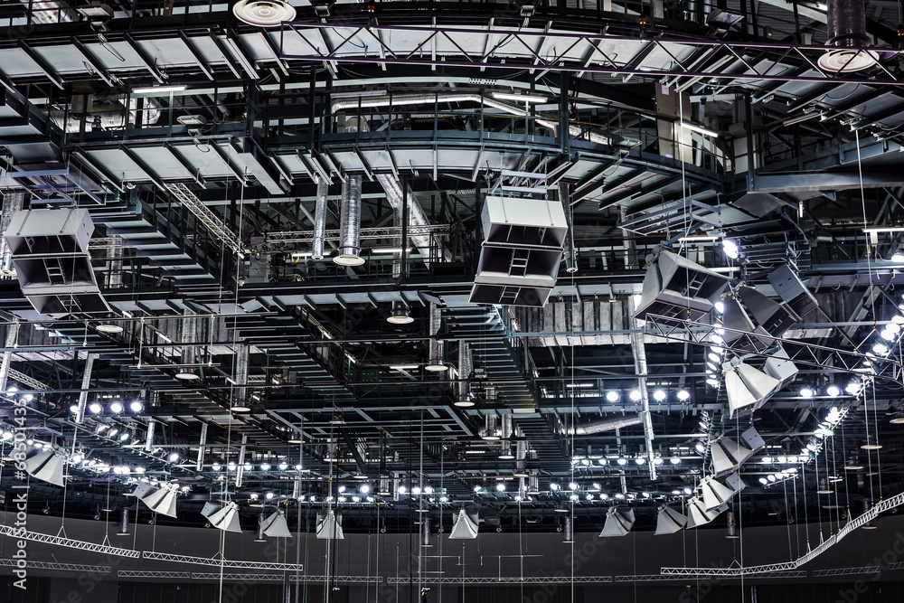 Obraz premium Roof of sports building from inside