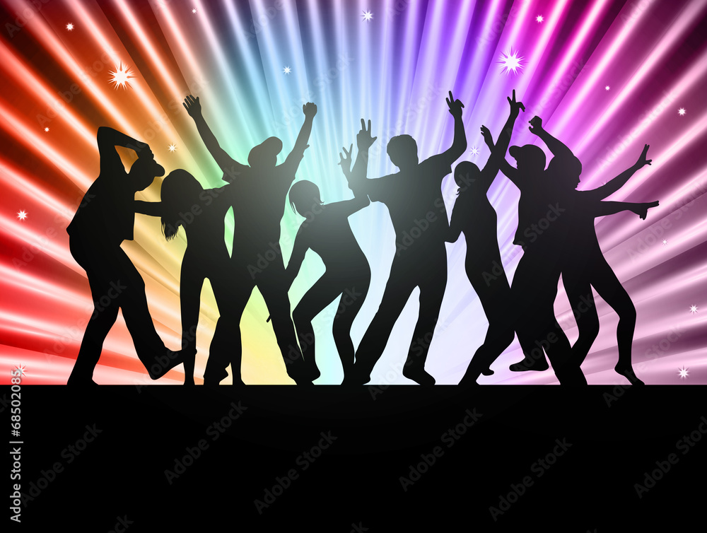 Dancing people silhouettes Dancing people silhouettes