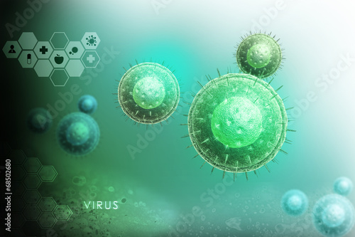 3d rendering of a virus