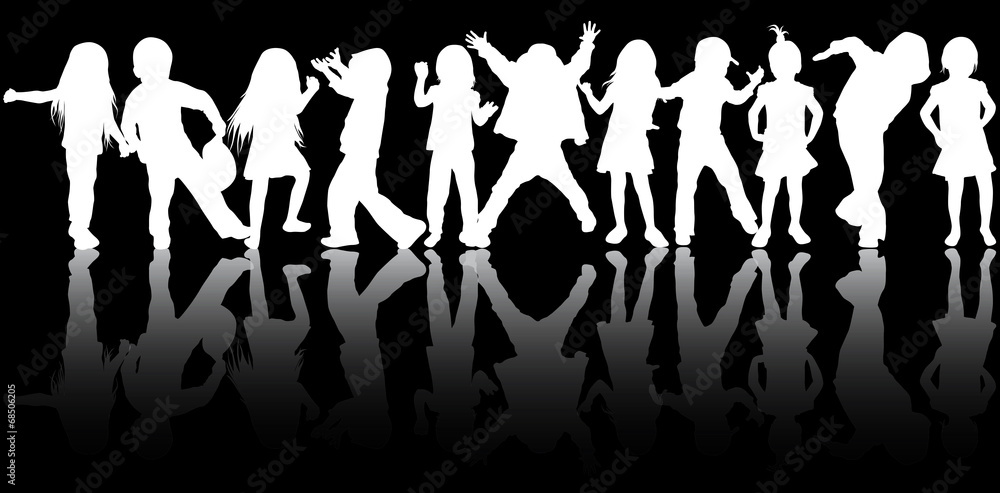 Children silhouettes Children silhouettes