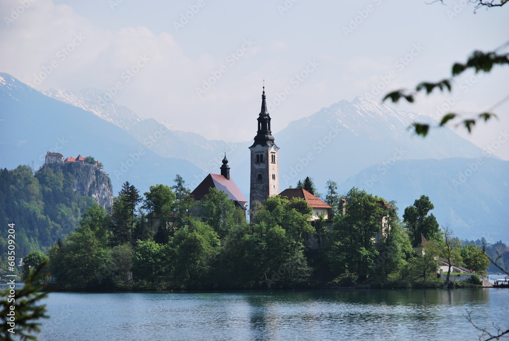 Bled Lake in summertime