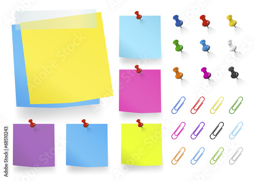 Vector of Colorful Office Supplies