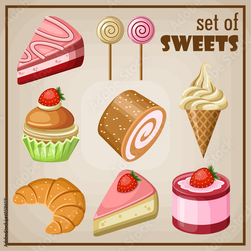 Set of sweets