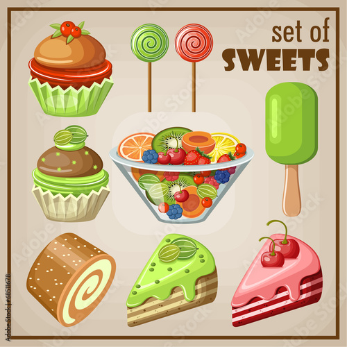 Set of sweets