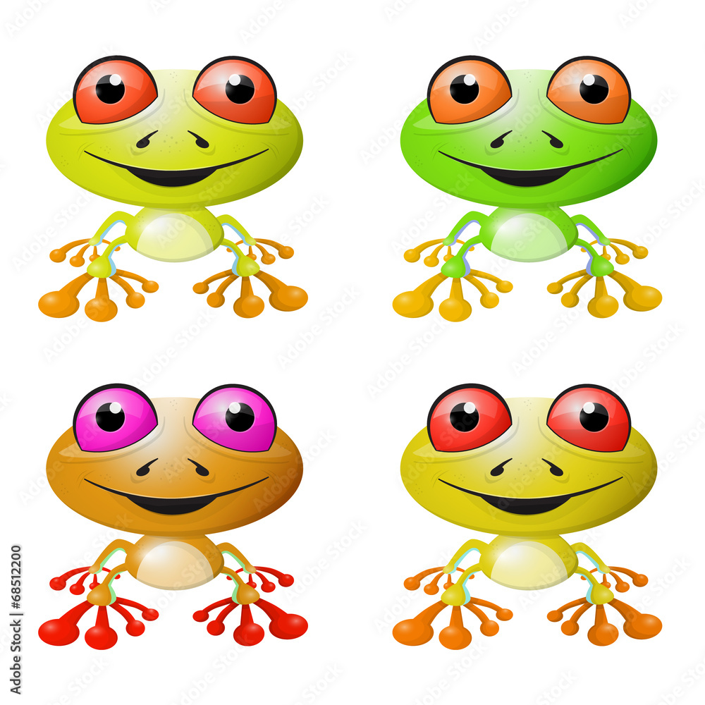 Obraz premium Red-eyed Tree Frog Vector Illustration