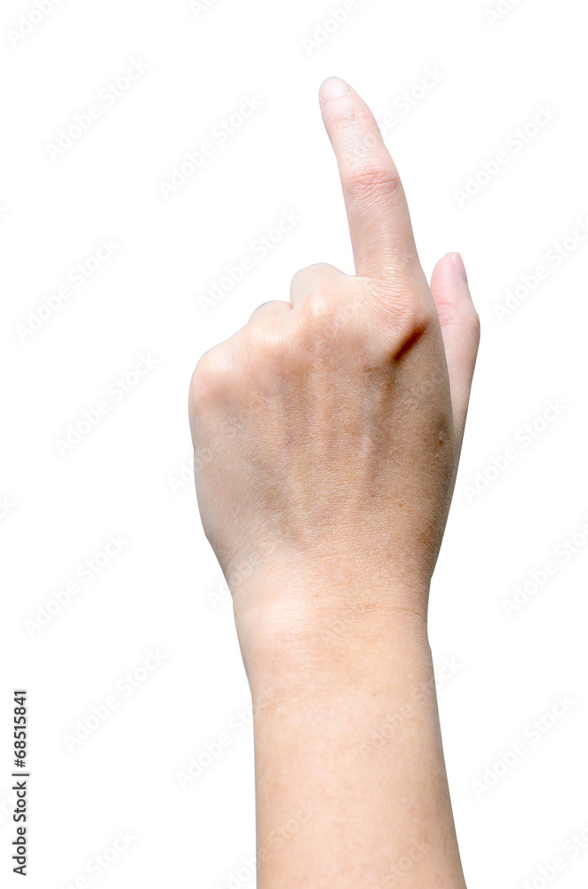 female hand touching or pointing to something female hand touching or pointing to something