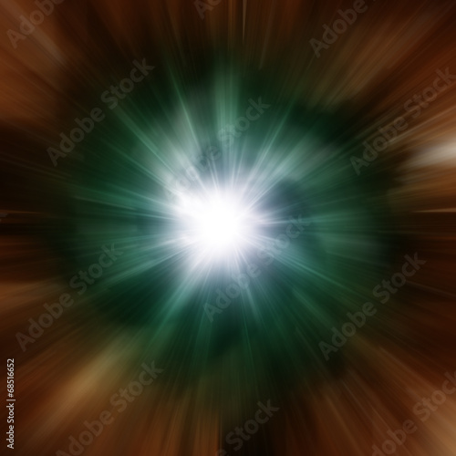 Fototapeta Naklejka Na Ścianę i Meble -  Explosion of green galaxy