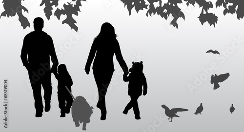 Family silhouettes