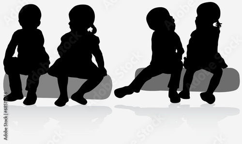 Children silhouettes